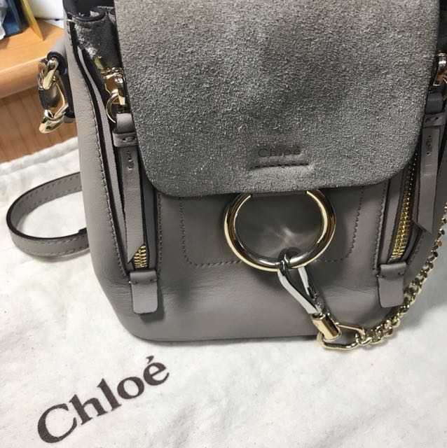 chloe faye mini backpack motty grey