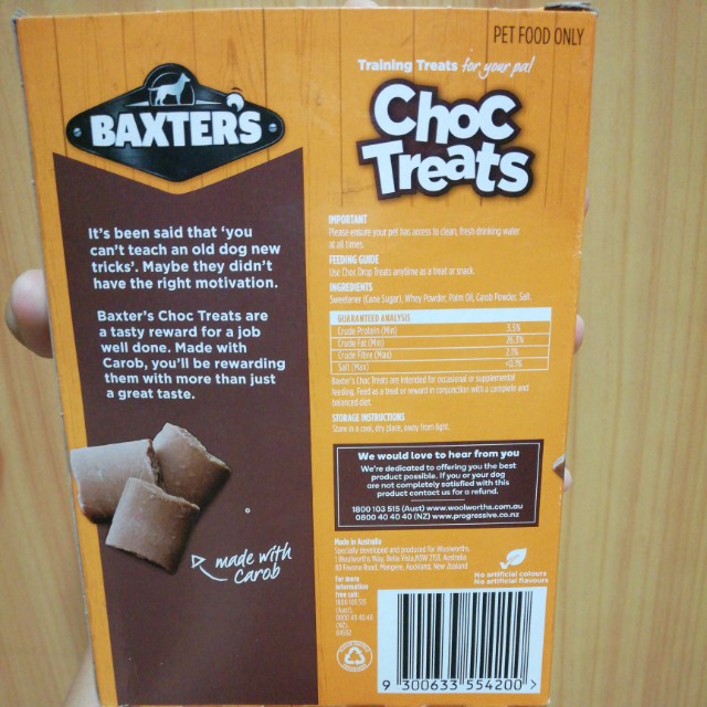 Chocolate Treats Baxter s Pet Supplies Pet Food on Carousell