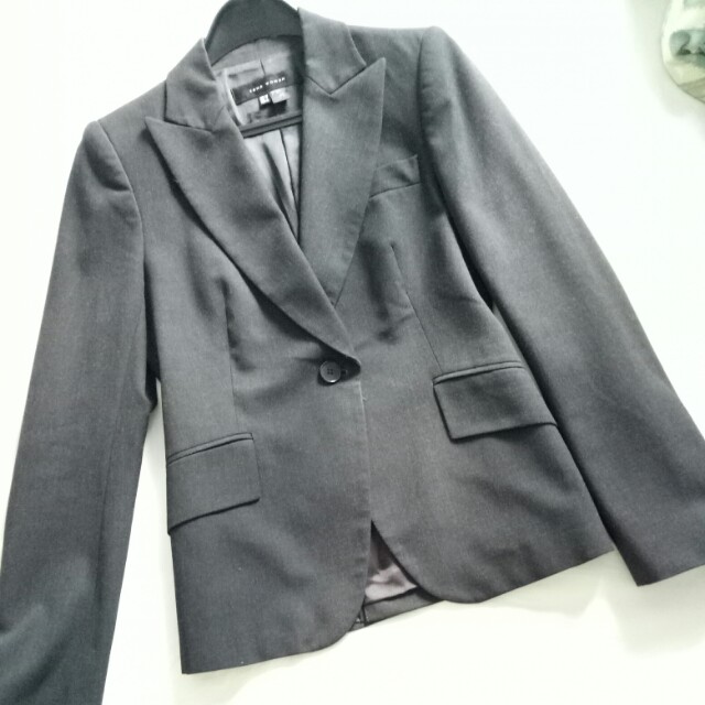 Dark Grey Blazer, Zara Woman Jacket EU 