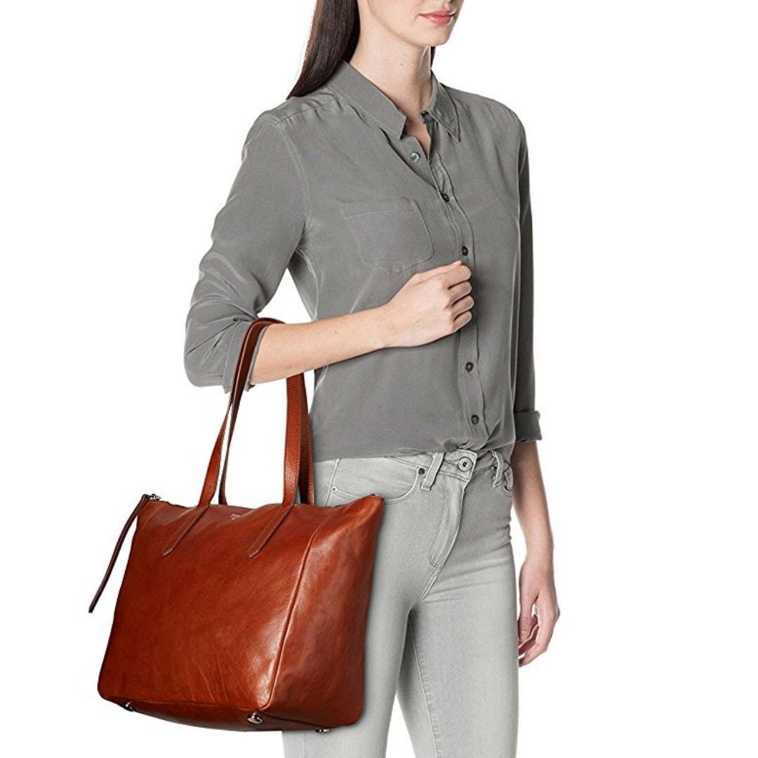 Fossil Sydney Brown Leather Totes Women S Fashion Bags Wallets On Carousell