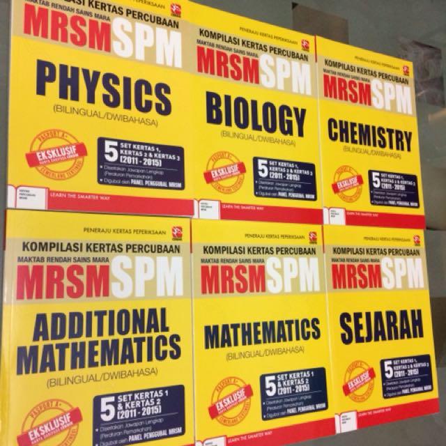 Kertas Percubaan Spm Mrsm Sbp 2011 2015 Books Stationery Books On Carousell