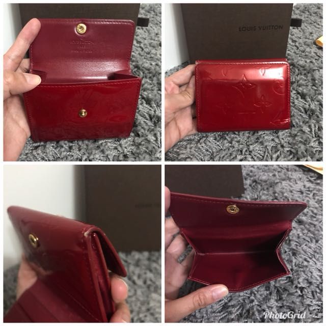 LV Vernis Ludlow Wallet Pomme D'Amour, Luxury, Bags & Wallets on Carousell