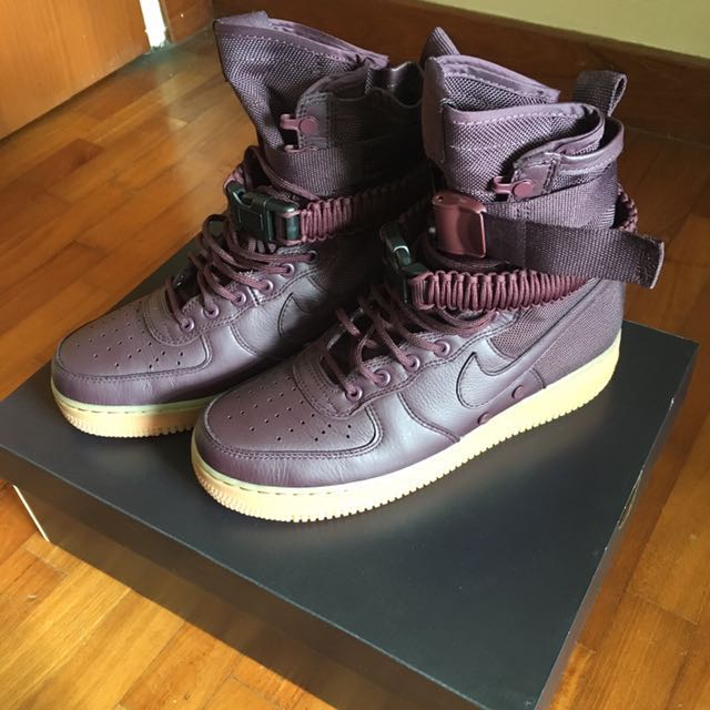 Nike sf hot sale af1 burgundy