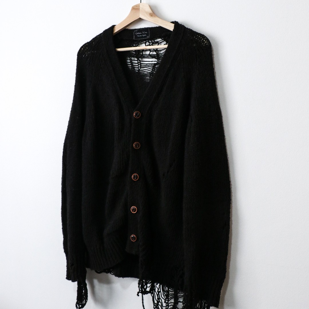 NUMBER NINE AW Distressed Knit Cardigan