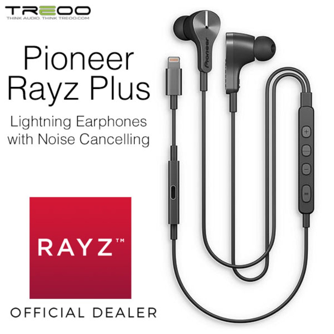 Pioneer Rayz Plus Lightning Earphone With Active Noise Cancelling Audio Headphones Headsets On Carousell