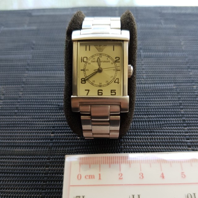 armani watch solid stainless steel