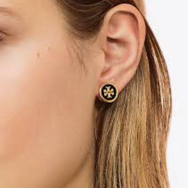 Tory burch logo studs cheap