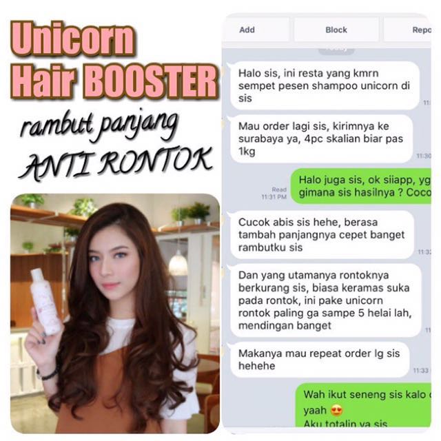 Unicorn Hair Booster Kesehatan Kecantikan Perawatan Rambut Di