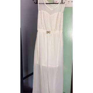 Sheer Maxi White Dress ✨