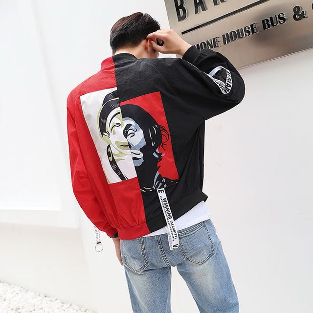 2018 Casual Thin Korean Hip hop Bomber Jacket Men s Fashion Tops