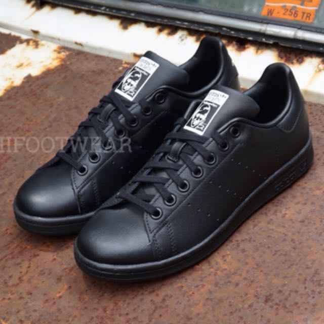 all black leather stan smiths