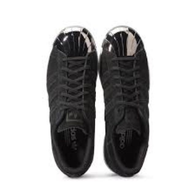 Adidas superstar metal toe all black Women s Fashion Footwear