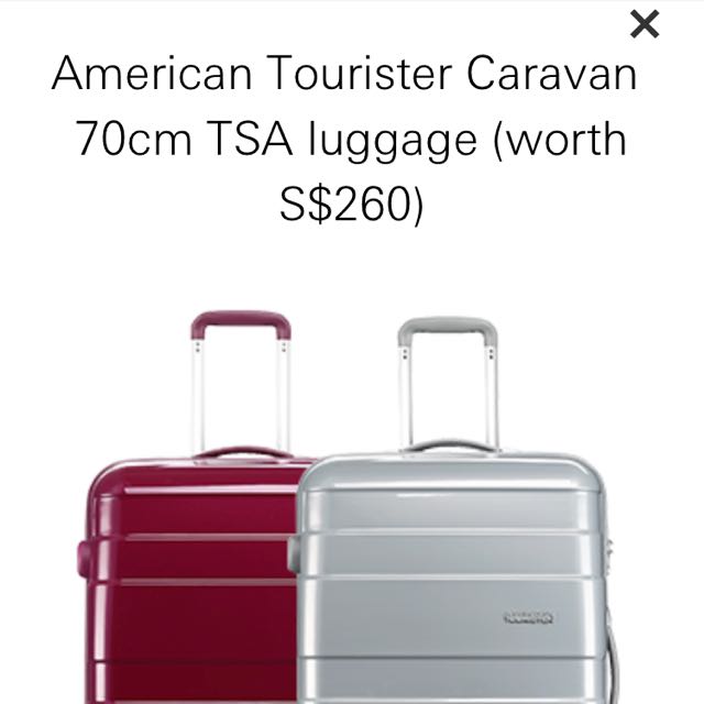American tourister caravan 70cm tsa luggage 2025