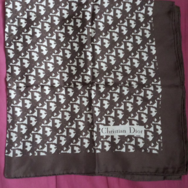 Monogram silk scarf