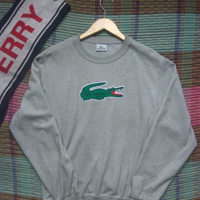 crew neck lacoste big logo