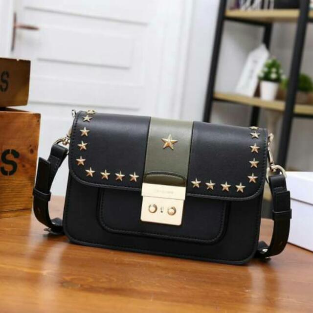 Sloan editor star hotsell studded leather shoulder bag