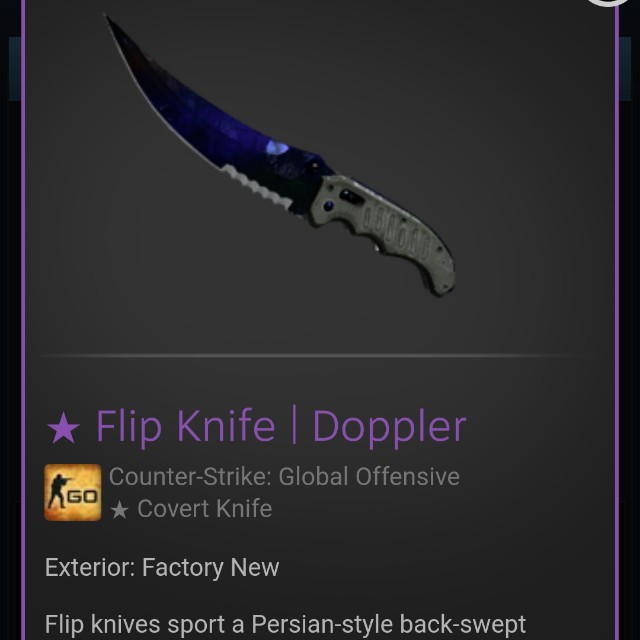 Selling Flip Knife Doppler Phase 3 Toys Games Video Gaming Video Games On Carousell - roblox fe knife