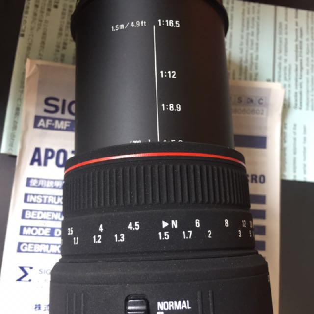 Sigma 70-300mm F4-5.6 APO DG Macro For Nikon, 攝影器材, 鏡頭