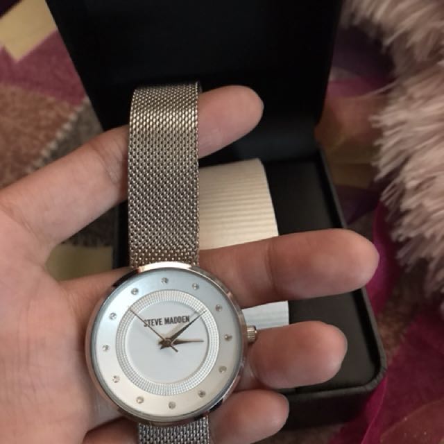 steve madden silver watch