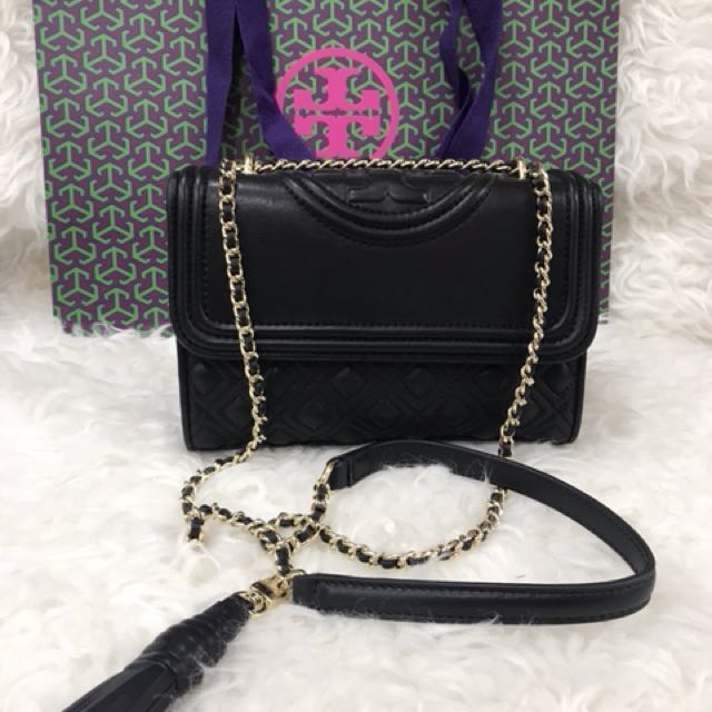 tory burch fleming small black