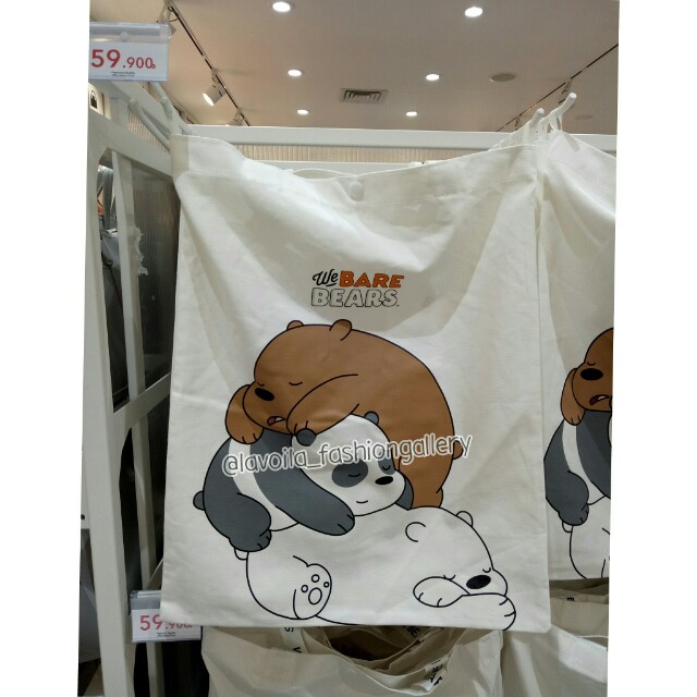 Harga tote bag miniso we bare bears cheap