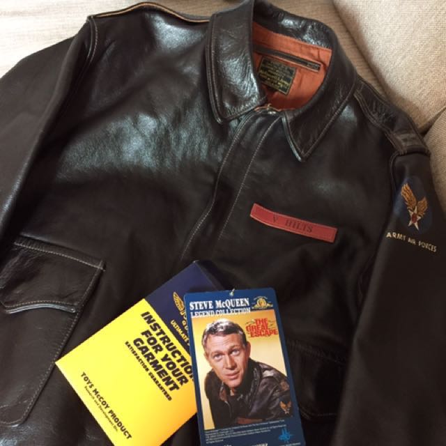 steve mcqueen a2 flight jacket