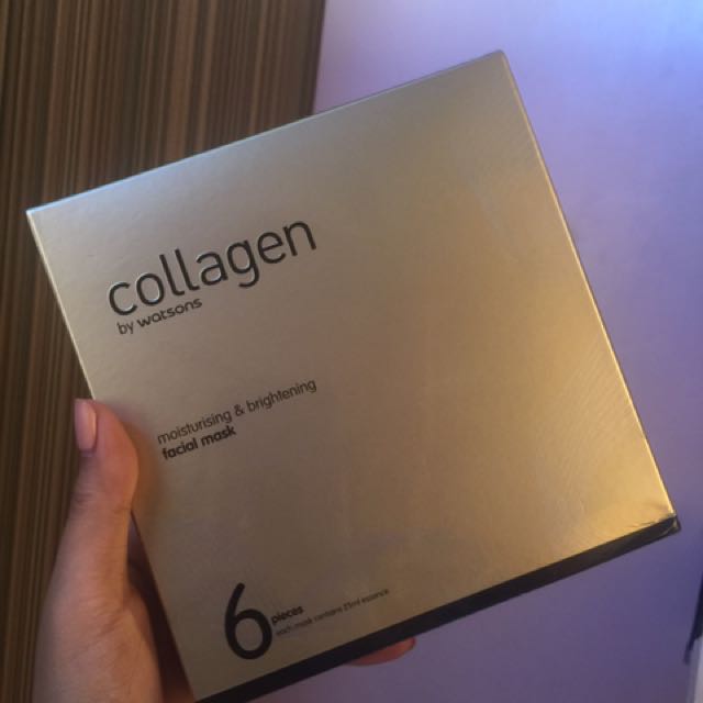 Watsons collagen facial mask (6 pieces in 1 pack), Beauty & Personal
