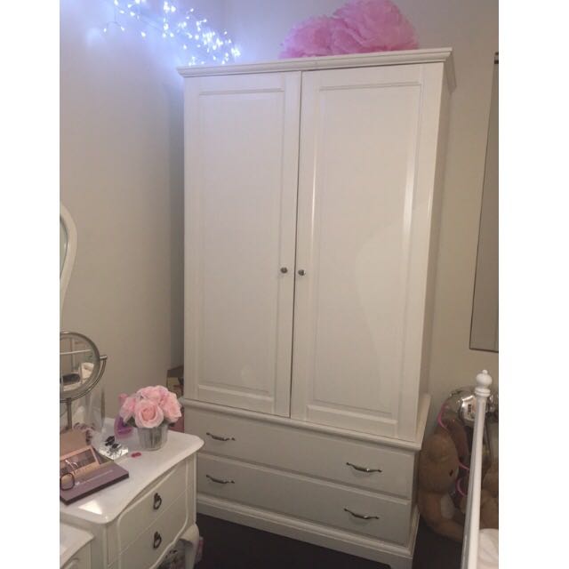 White Wardrobe Home Furniture Furniture On Carousell