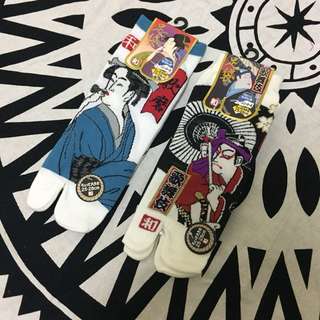 武士 艺妓 两指袜 足袋