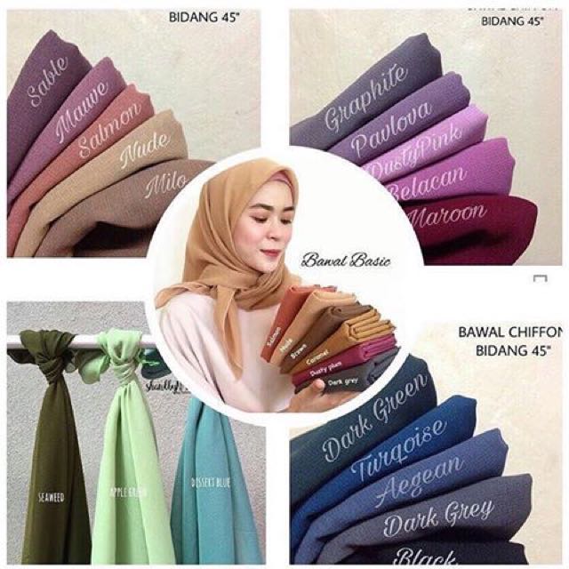 Bawal Chiffon Voile Muslimah Fashion Scarves On Carousell