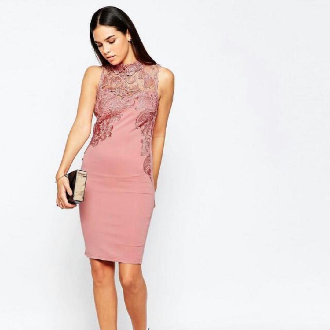 blush pink club dress