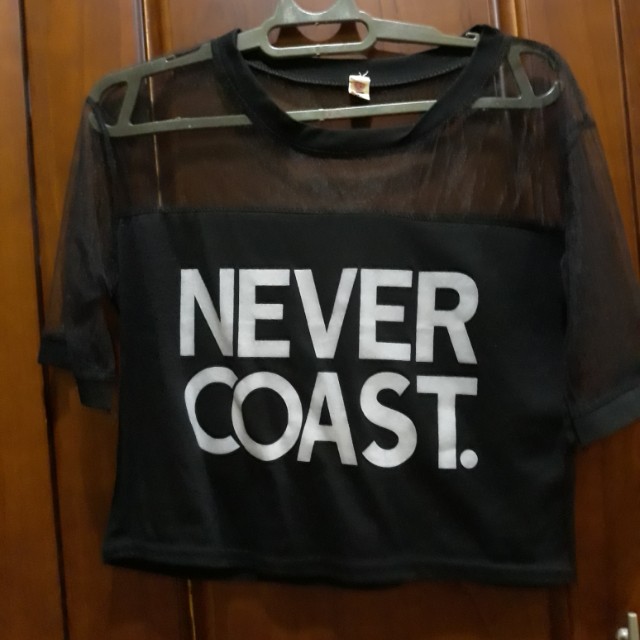 Crop Top Transparent Atasan Transparan Fesyen Wanita Pakaian