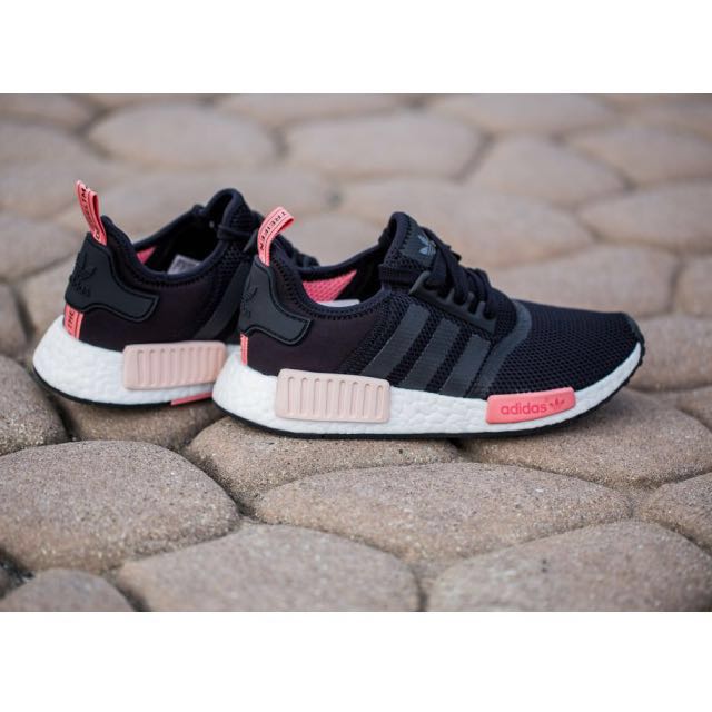 INSTOCK NMD R1 Core Black Peach Pink Women s Fashion Footwear Sneakers on Carousell