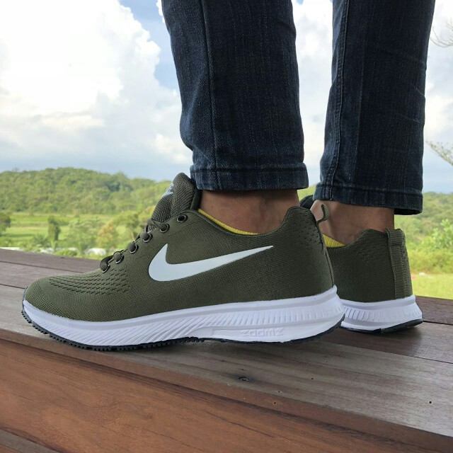 NIKE ZOOM ARMY GREEN Men s Fashion Footwear Sneakers on Carousell