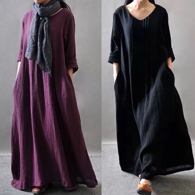 cotton simple gown