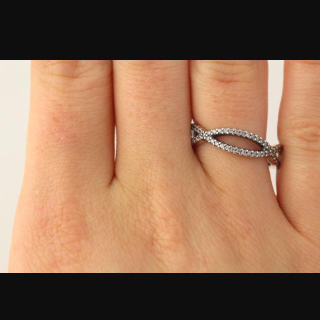 PANDORA Ring Sterling Silver Cubic Zirconia Crossing Paths Women s Fashion Jewelry Organisers Body Jewelry on Carousell