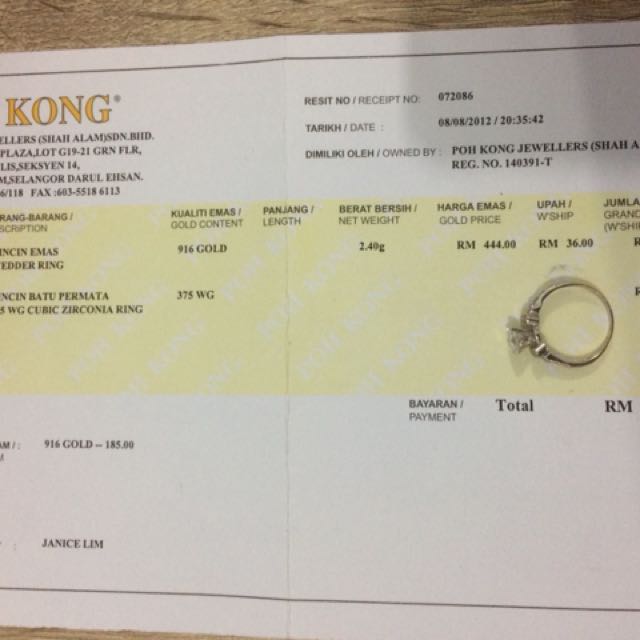 Ring Poh Kong Women S Fashion Jewellery On Carousell