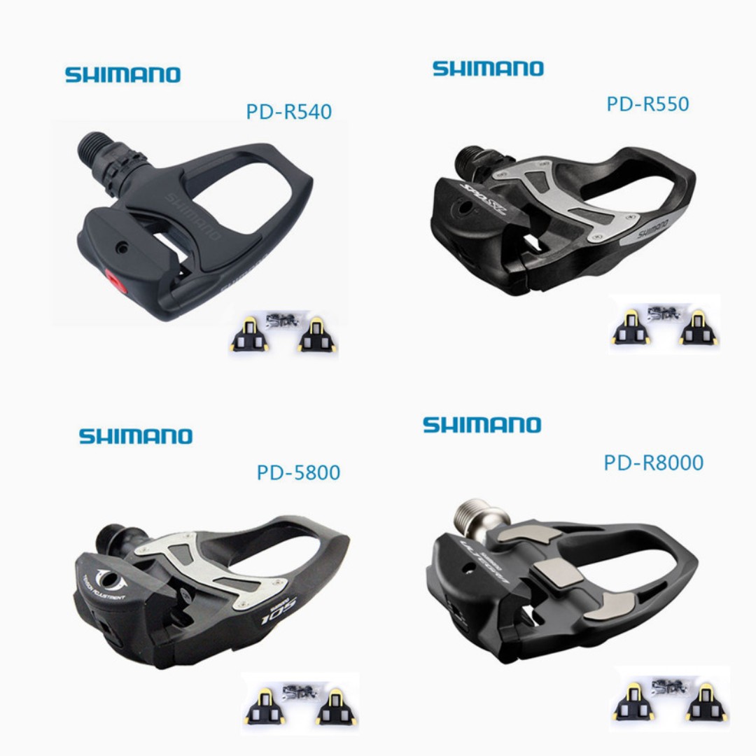 SHIMANO Clipless Road Pedals and shoe for road and fixie bike -- R540 ...