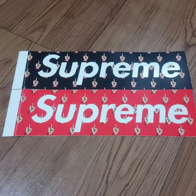 supreme middle finger sticker