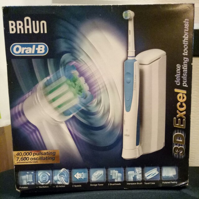 wenselijk Reis Grace Unused* Braun Oral-B 3D Excel Deluxe Electric Toothbrush, Beauty & Personal  Care, Foot Care on Carousell