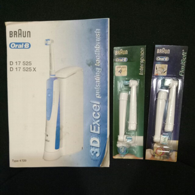 Unused Braun Oral B 3d Excel Deluxe Electric Toothbrush Health