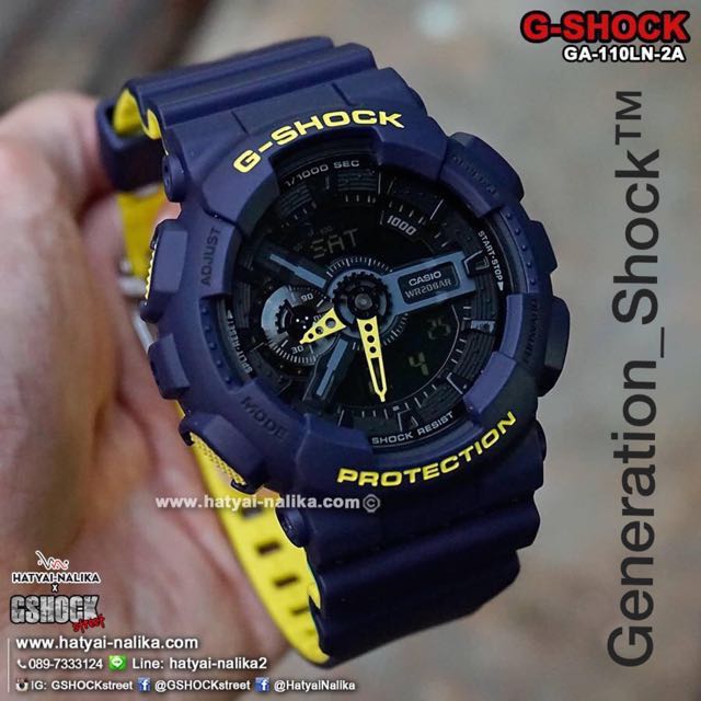 G shock blue and yellow cheap