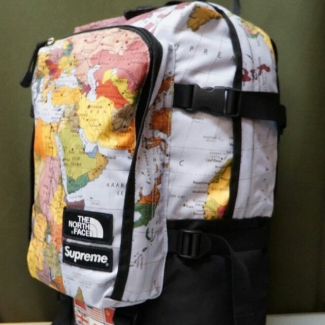 north face supreme map backpack
