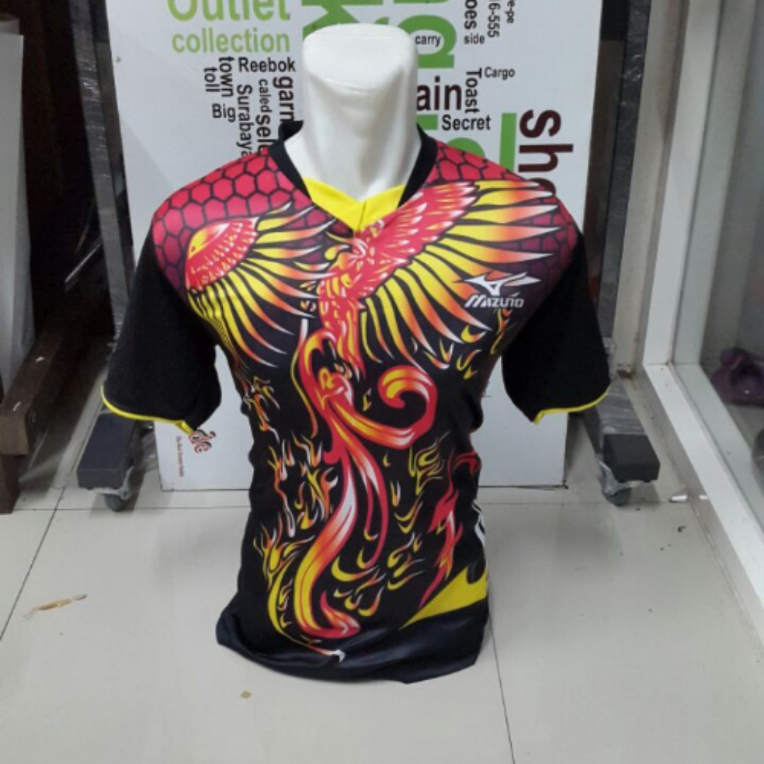 Baju Jersey Futsal Printing Desain Batik Hitam Sports Athletic