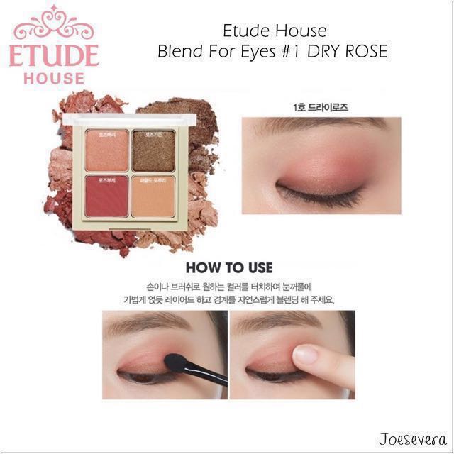 Etude House Eyeshadow Quad In Dried Rose Health Beauty Makeup On Carousell