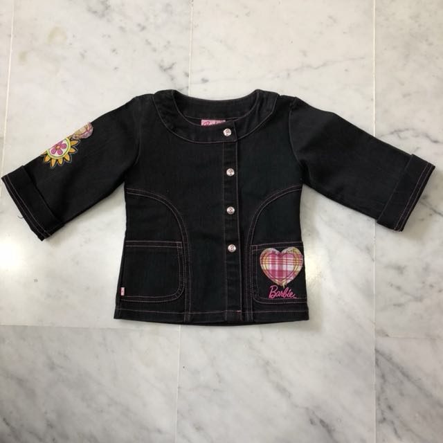 baby girl black denim jacket