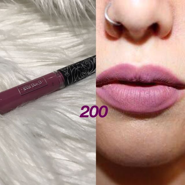KAT VON D MINI LIQUID LIPSTICK (Category: Makeup) located in Manila. Submitted by makeupetc (Listing ID 152808551, Image 1). Description: PLEASE DO MAKE A READING HABIT. ❤️ Kat von D lipstick in Lovesick **Swatched, retails for around 400+. I'm not into rosy mauve shades. Almost good as new. .
