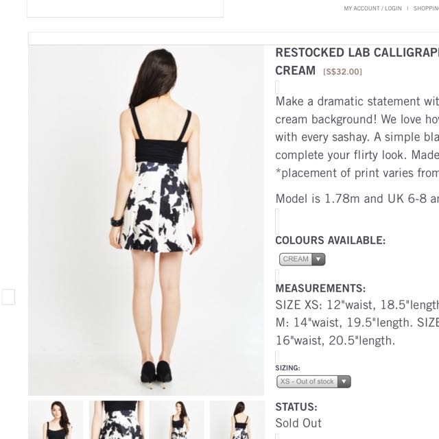 LAB CALLIGRAPHY FLORALS PLEATED SKIRT CREAM on Carousell