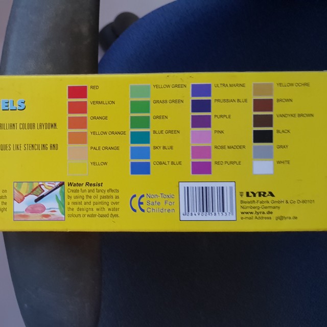 Pastels Carrés LYRA - Boîte De 12 Tons Bruns (Terre De Sienne, Ocre, Noir)