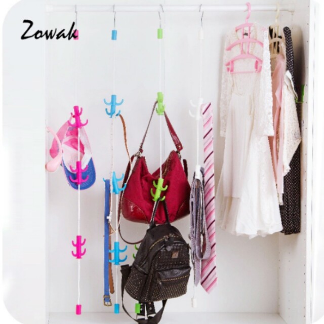 Multipurpose Handbag Storage Hanger Strip 360 Rotating Hook 3layer Photo